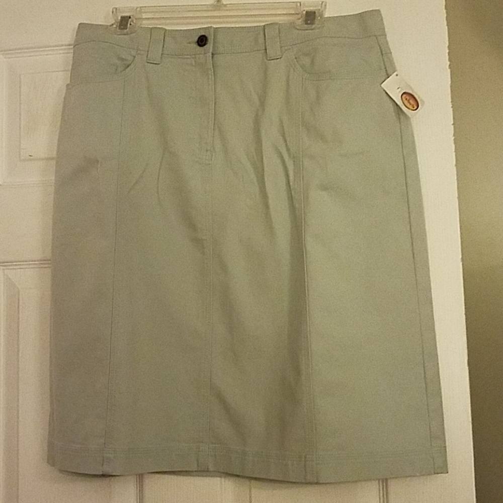 Mint blue denim skirt